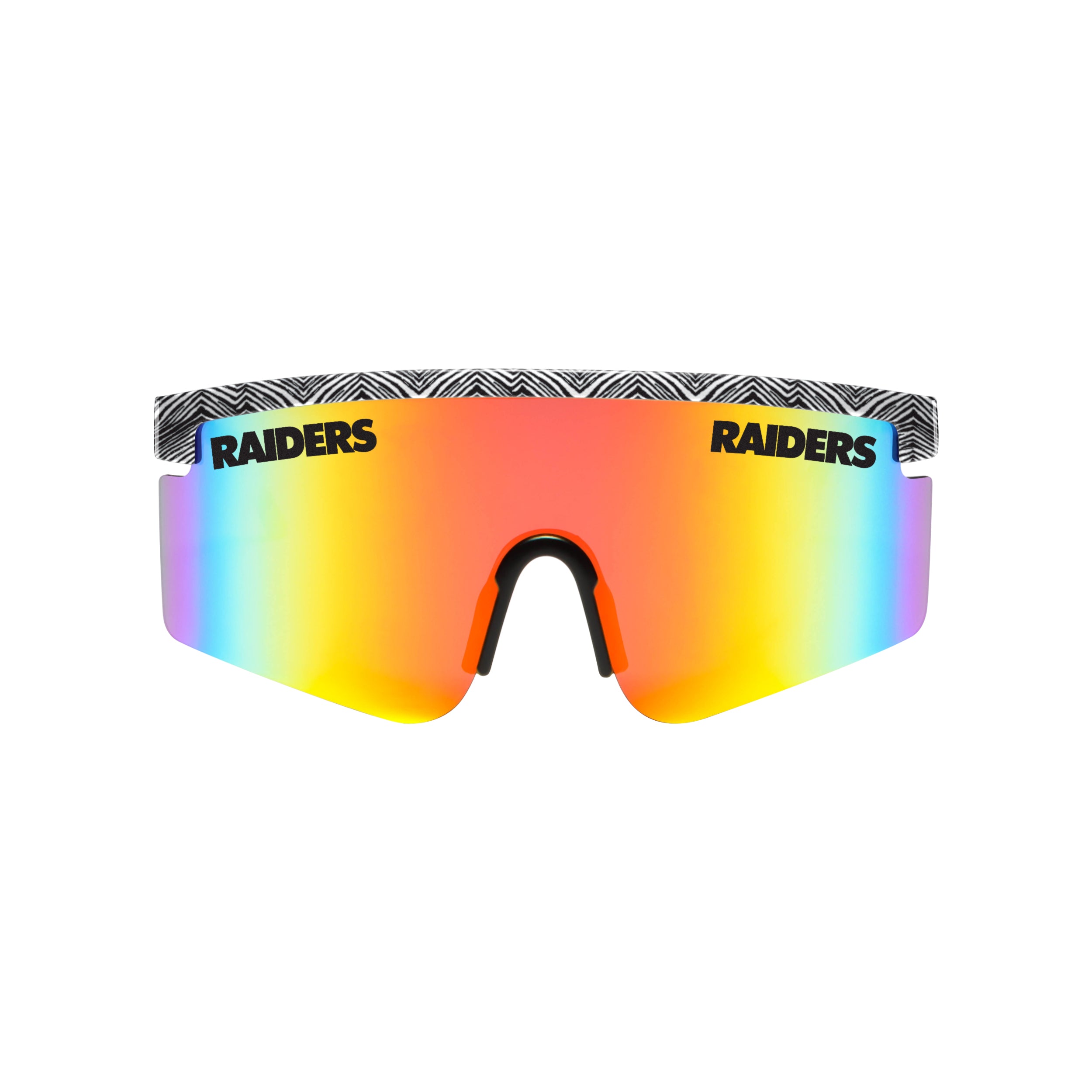 FOCO X Zubaz NFL Collab 90s Retro Swag Sunglasses, Las Vegas Raiders