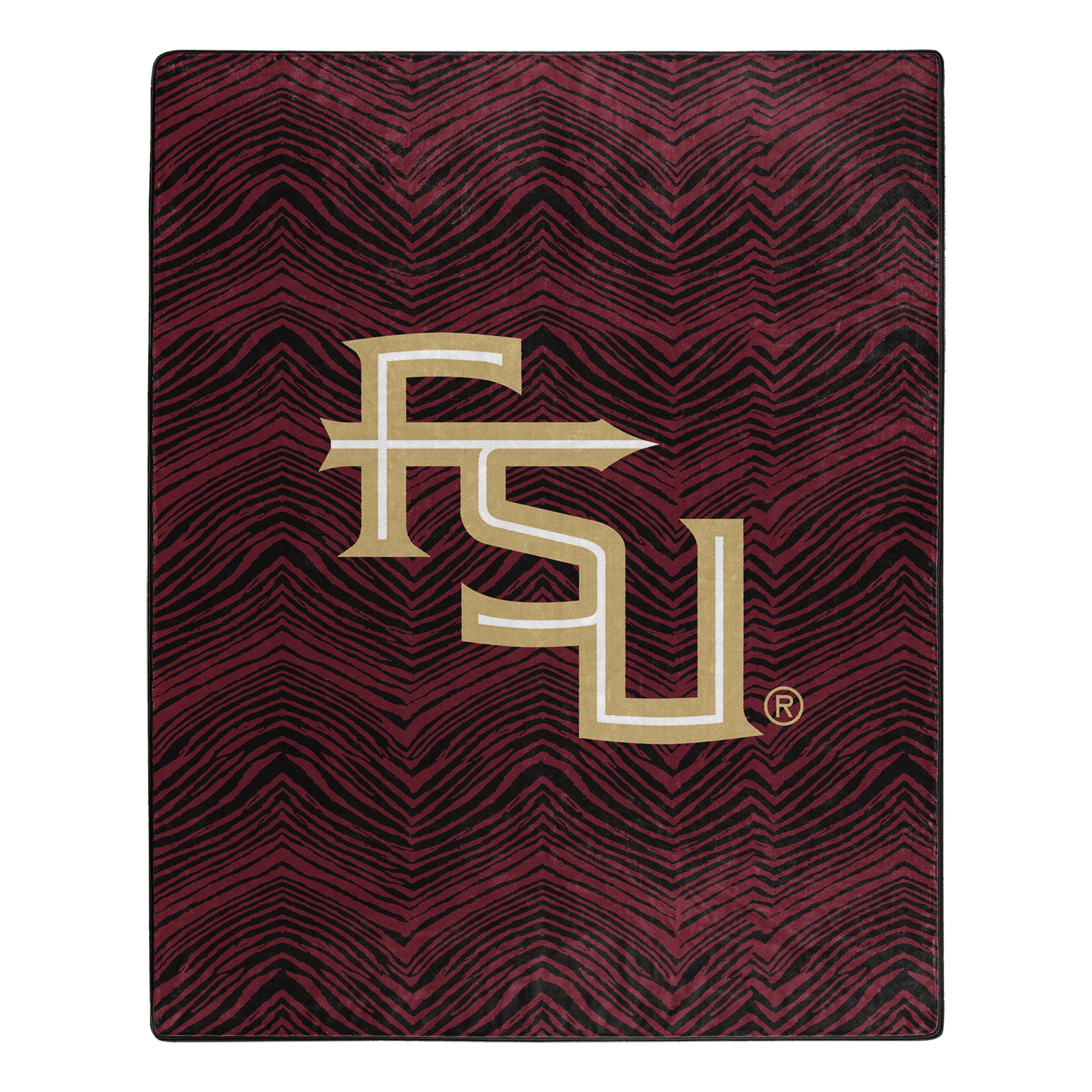 Zubaz by Northwest NCAA Zubified Raschel Throw Blanket, Florida State Seminoles