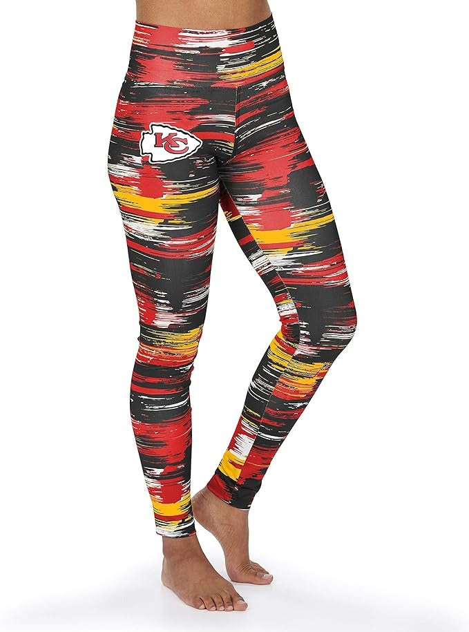 Zubaz NFL KANSAS CITY CHIEFS TEAM COLOR BRUSHED PAINT LEGGING XXL