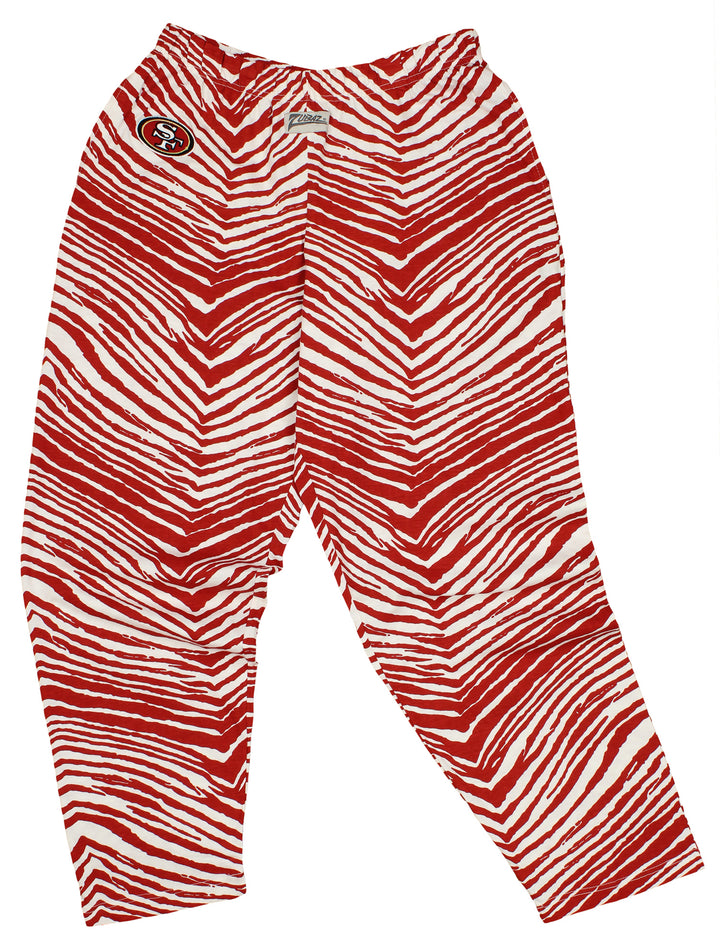 Zubaz NFL Men's San Francisco 49ers Single Line Zebra Print Team Pants