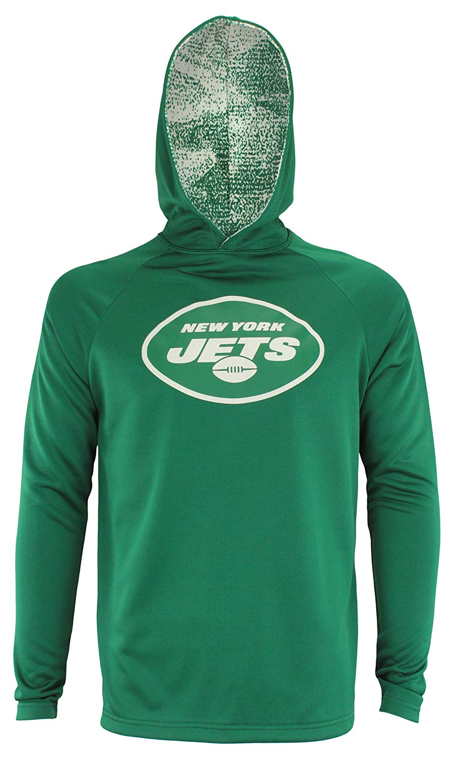Zubaz NFL New York Jets Men's Solid Body Lightweight Performance French Terry Hoodie  Size LARGE