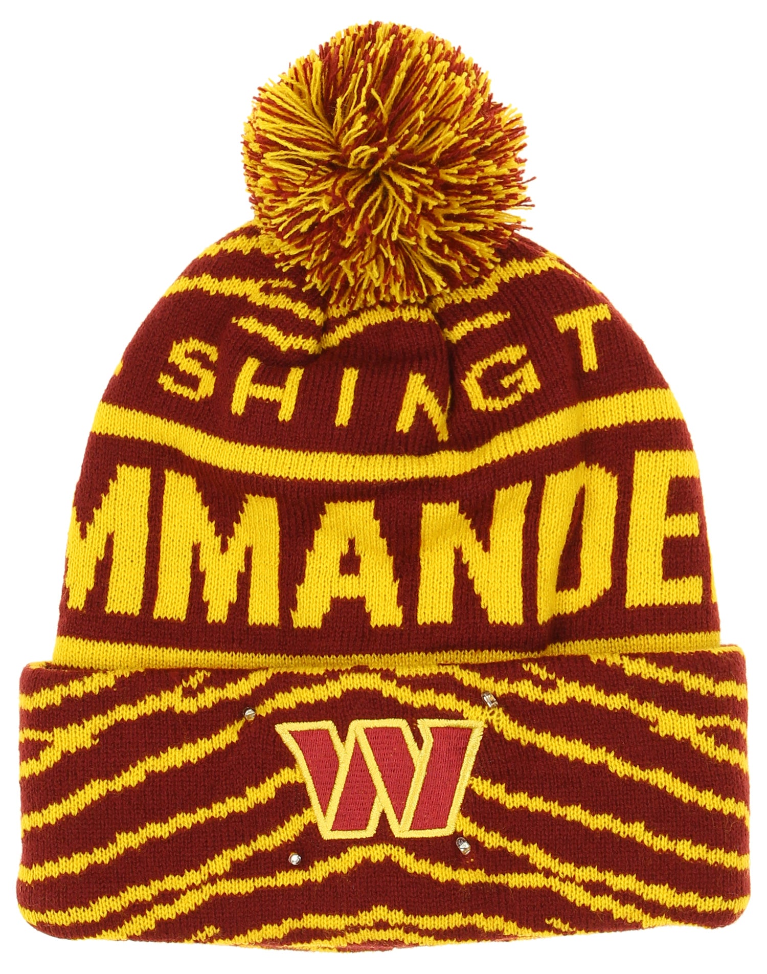 FOCO X Zubaz NFL Collab 3 Pack Glove Scarf & Hat Outdoor Winter Set, Washington Commanders