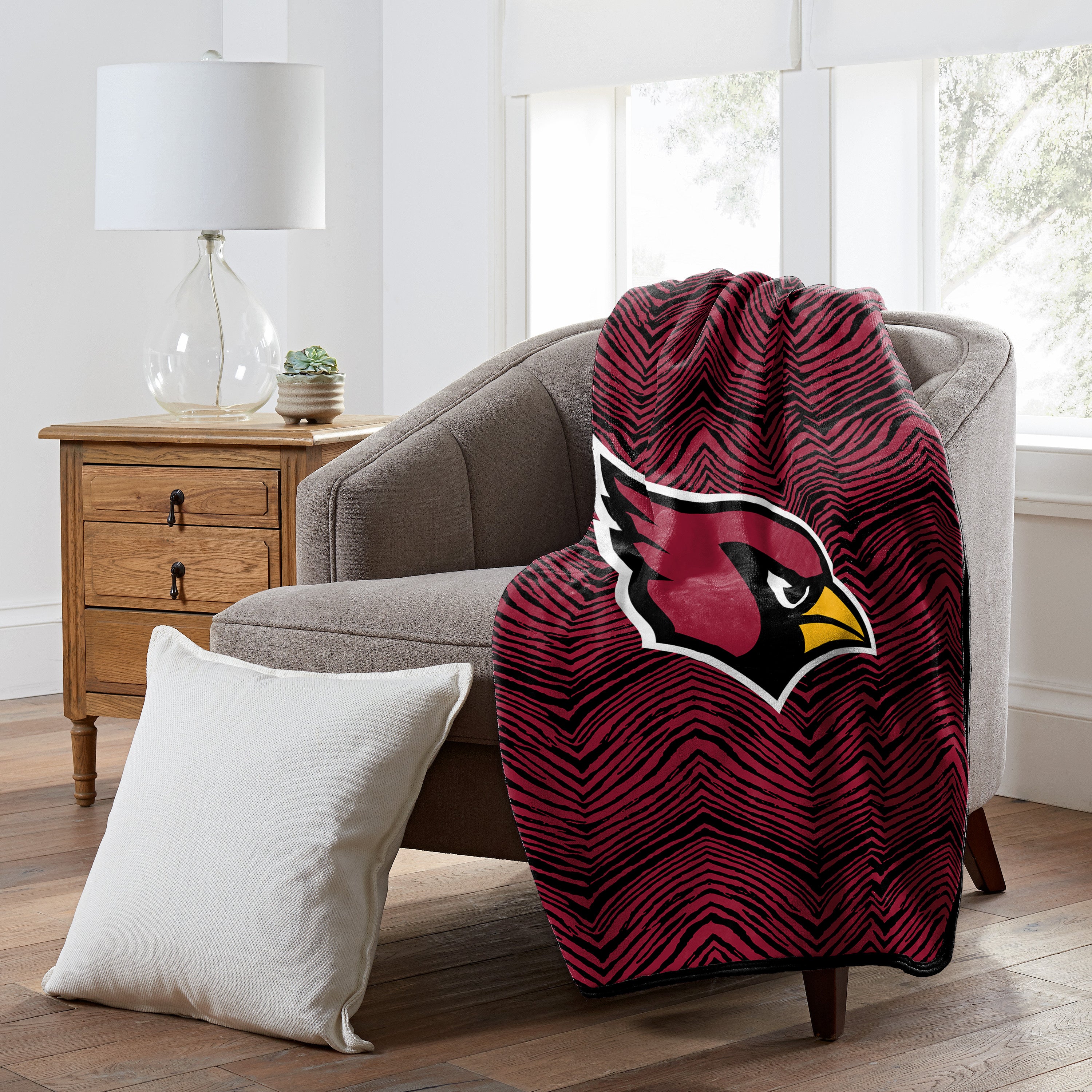 Zubaz X Northwest NFL Arizona Cardinals Zubified Raschel Throw Blanket