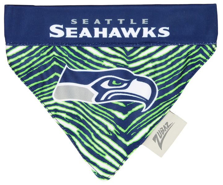 Zubaz X Pets First NFL Seattle Seahawks Reversible Bandana For Dogs & Cats
