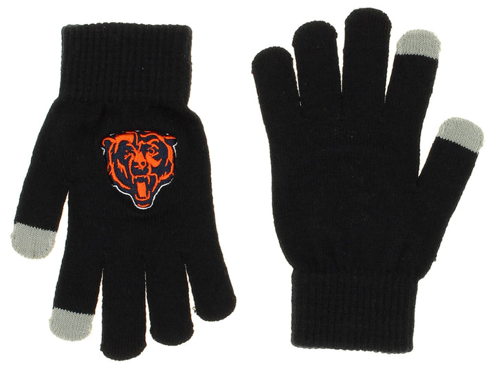 FOCO X Zubaz NFL Collab 3 Pack Glove Scarf & Hat Outdoor Winter Set, Chicago Bears
