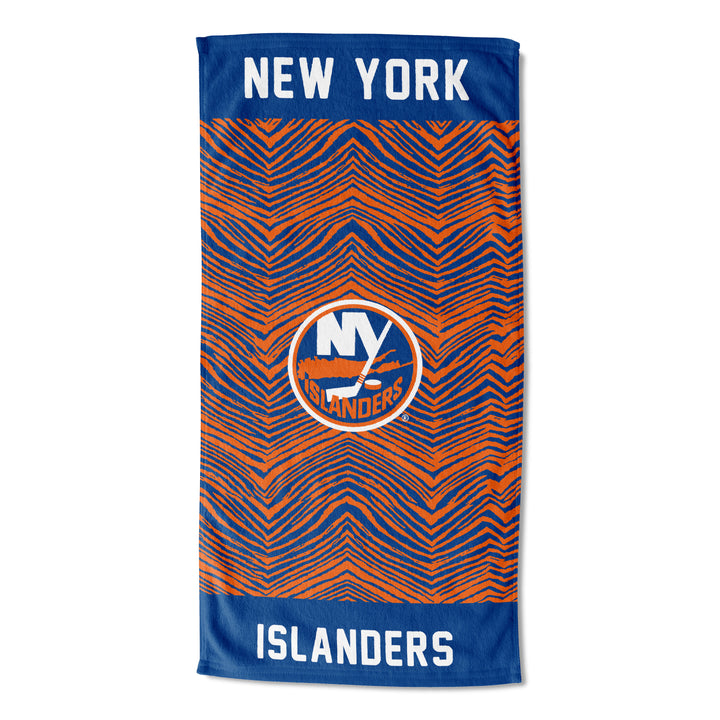 Zubaz X Northwest NHL New York Islanders State Line Beach Towel, 30x60