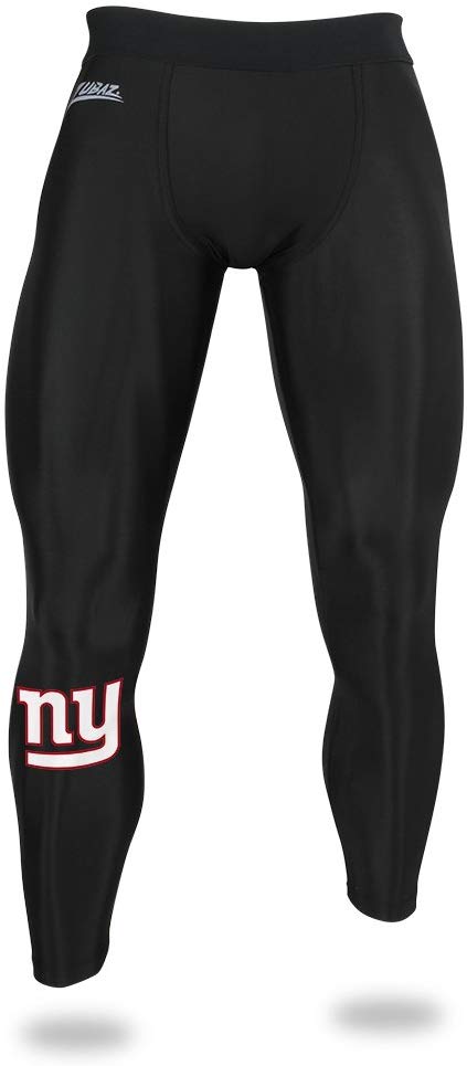 Zubaz NFL New York Giants Men's Active Performance Compression Legging - Black Size SMALL