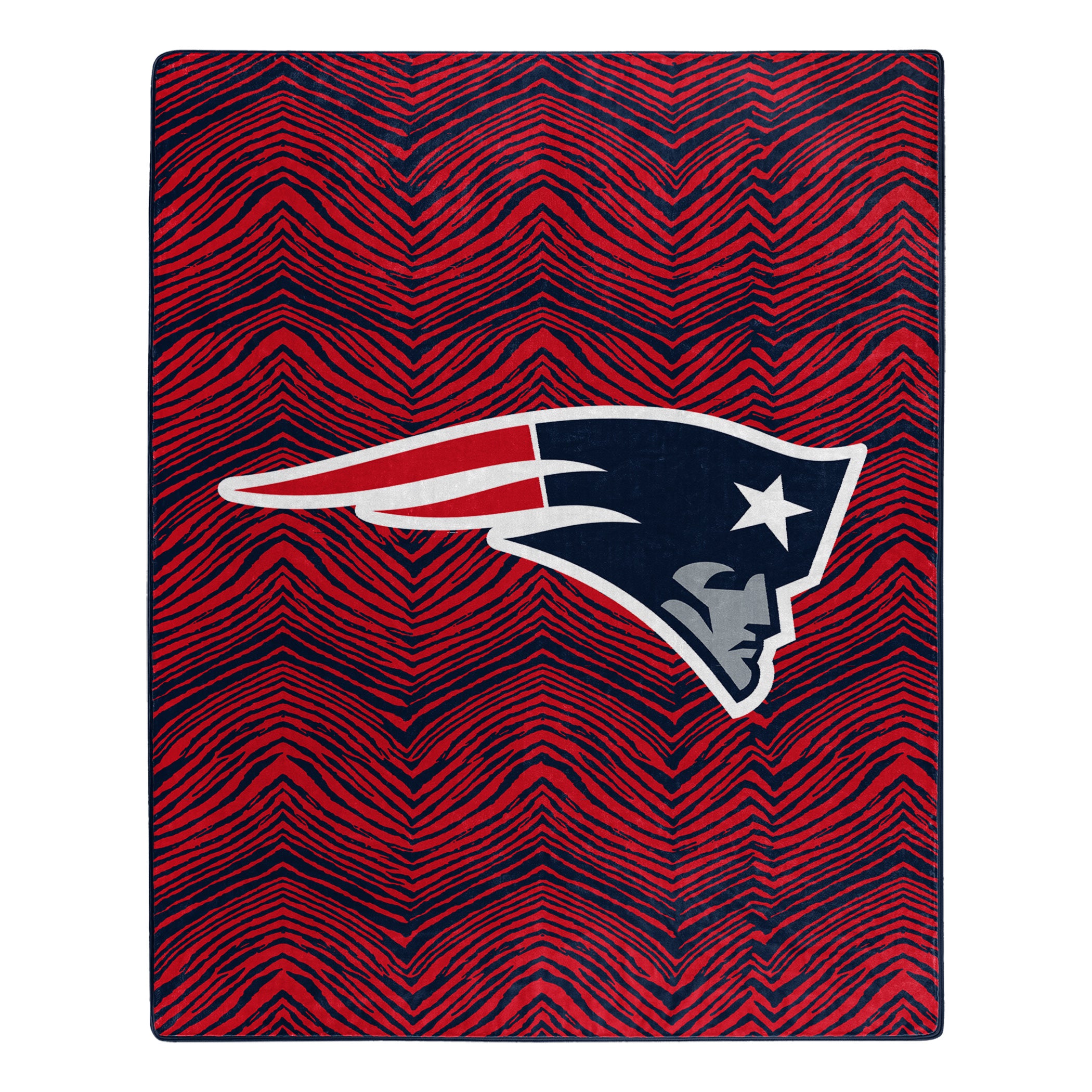 Zubaz X Northwest NFL New England Patriots Zubified Raschel Throw Blanket