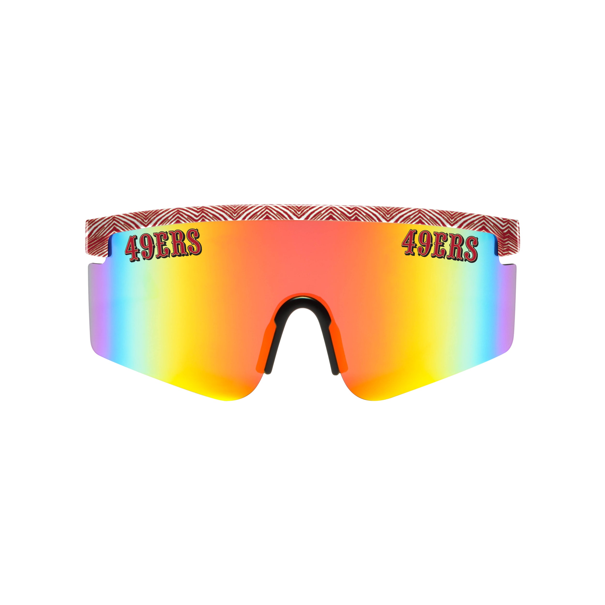 FOCO X Zubaz NFL Collab 90s Retro Swag Sunglasses, San Francisco 49ers