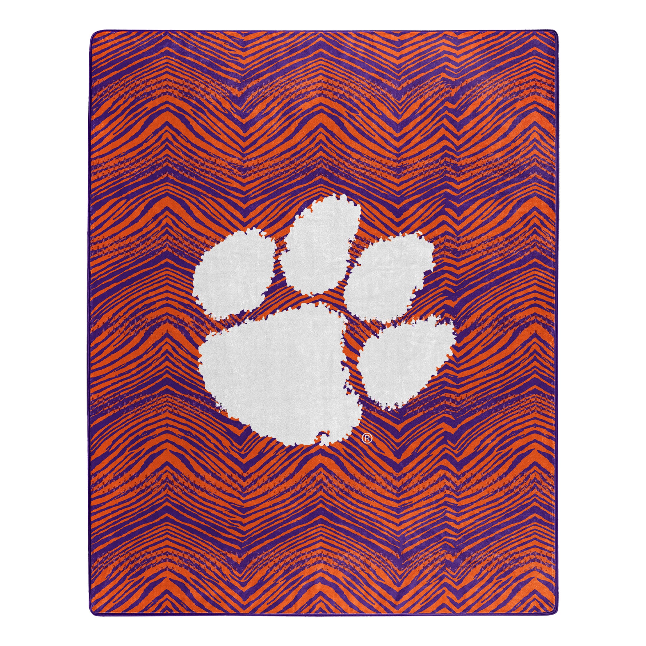 Zubaz X Northwest NCAA Clemson Tigers Zubified Throw Blanket