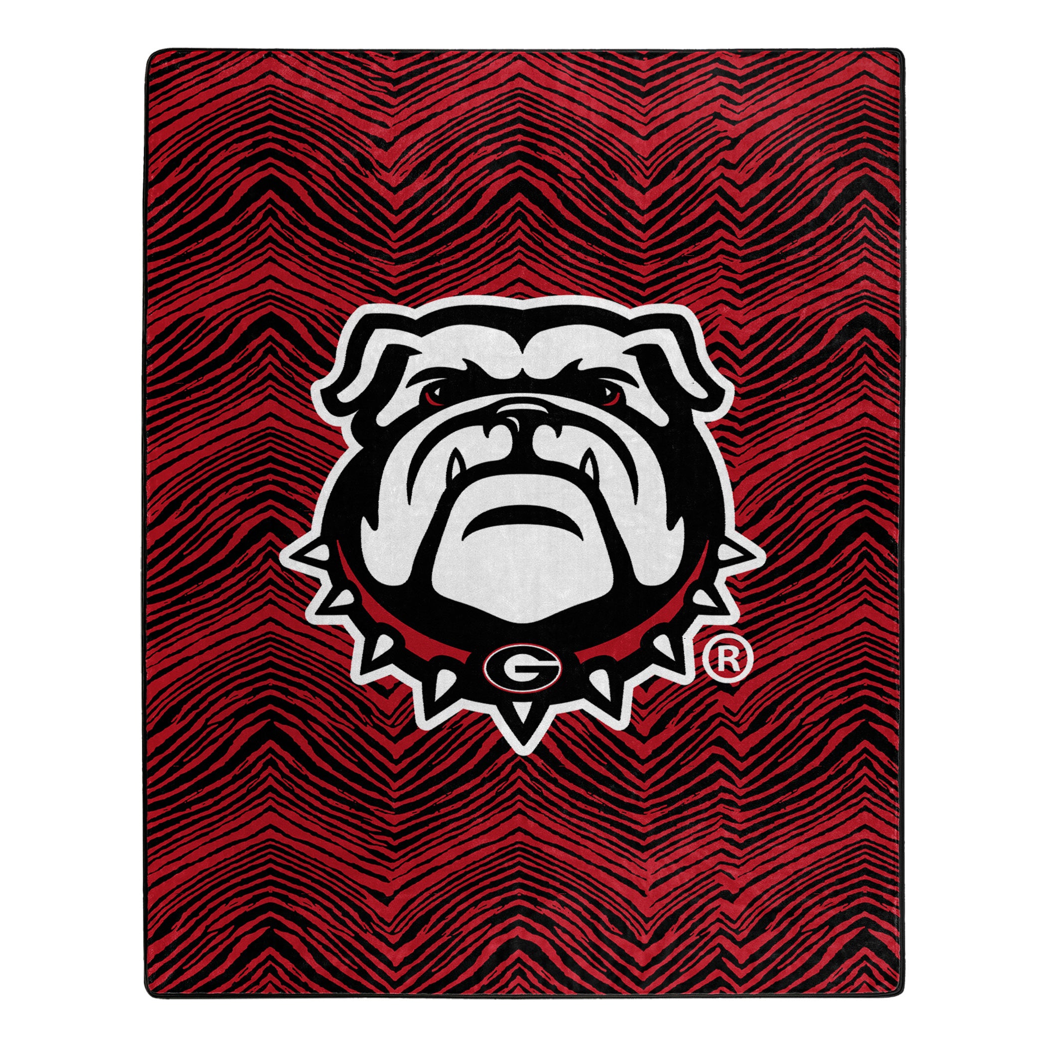 Zubaz By Northwest GEORGIA Bulldogs NCAA Zubified 50 X 60 Raschel Throw 380GSM