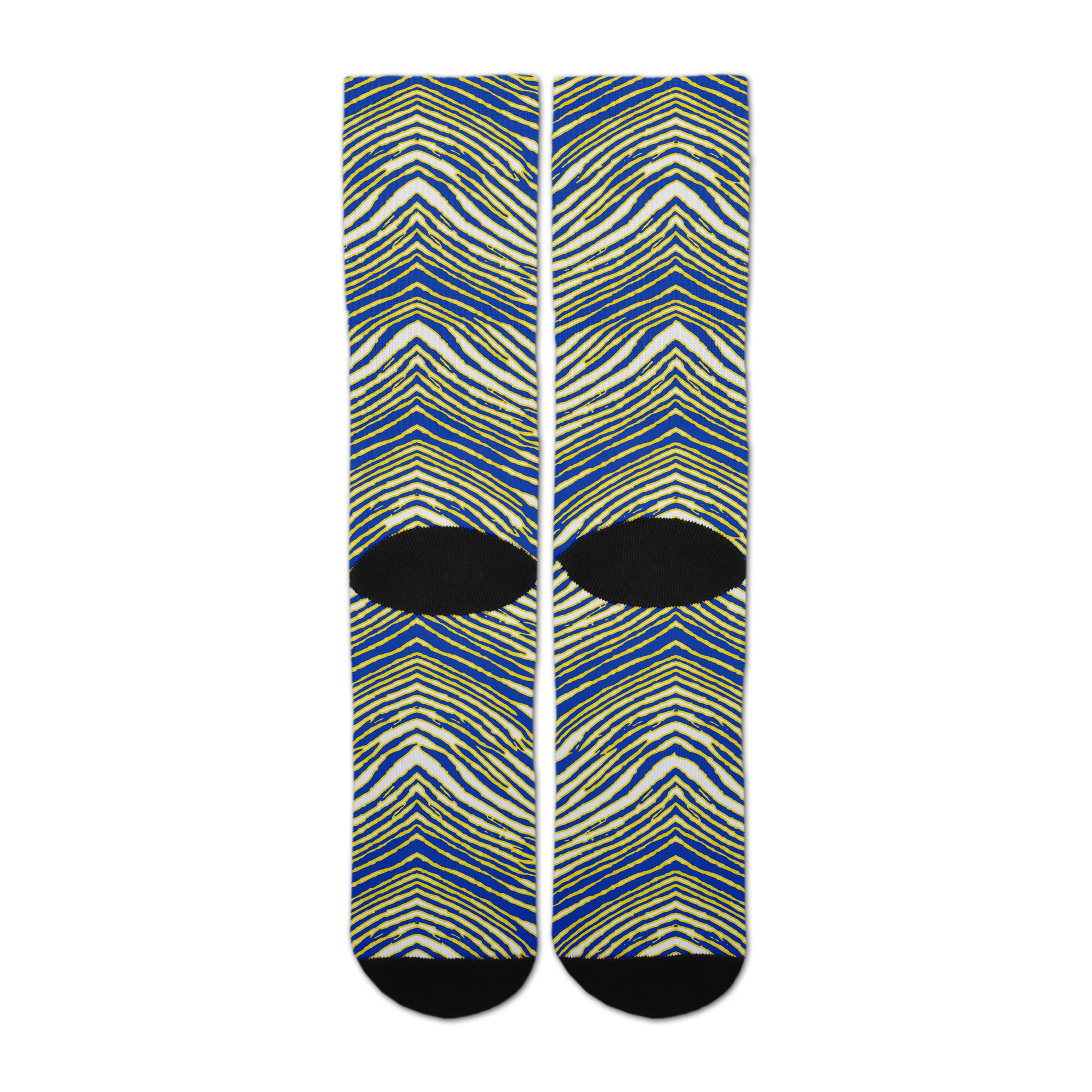 Zubaz By For Bare Feet NFL Zubified Adult and Youth Dress Socks, Los Angeles Rams, Large