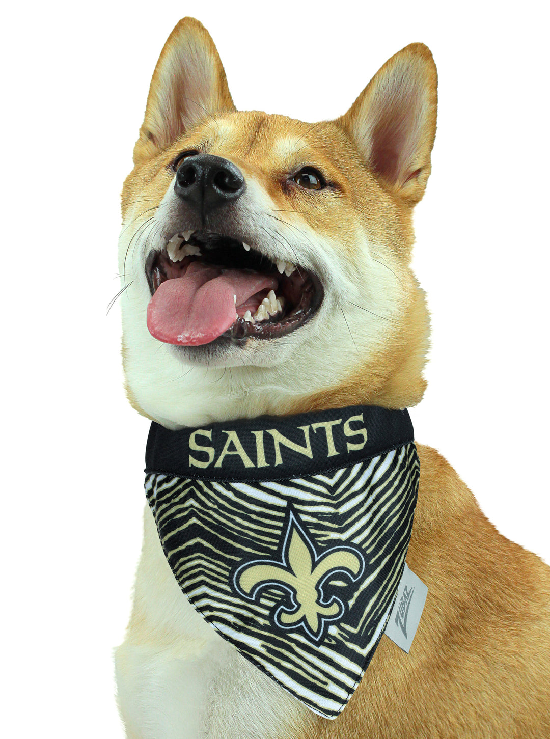 Zubaz X Pets First NFL New Orleans Saints Reversible Bandana For Dogs & Cats