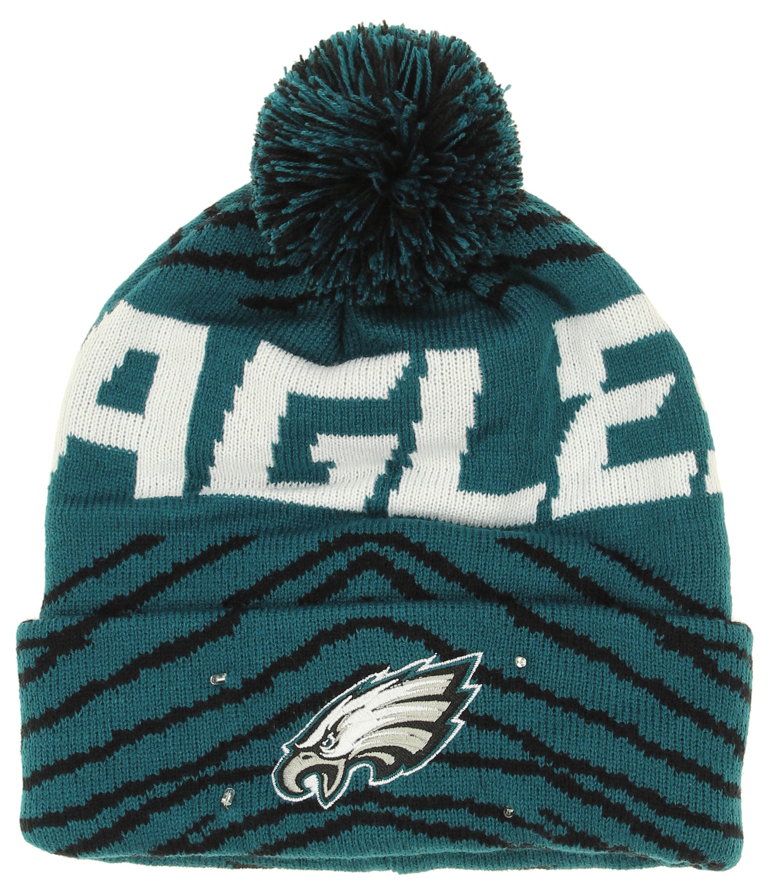 FOCO X Zubaz NFL Collab 3 Pack Glove Scarf & Hat Outdoor Winter Set, Philadelphia Eagles