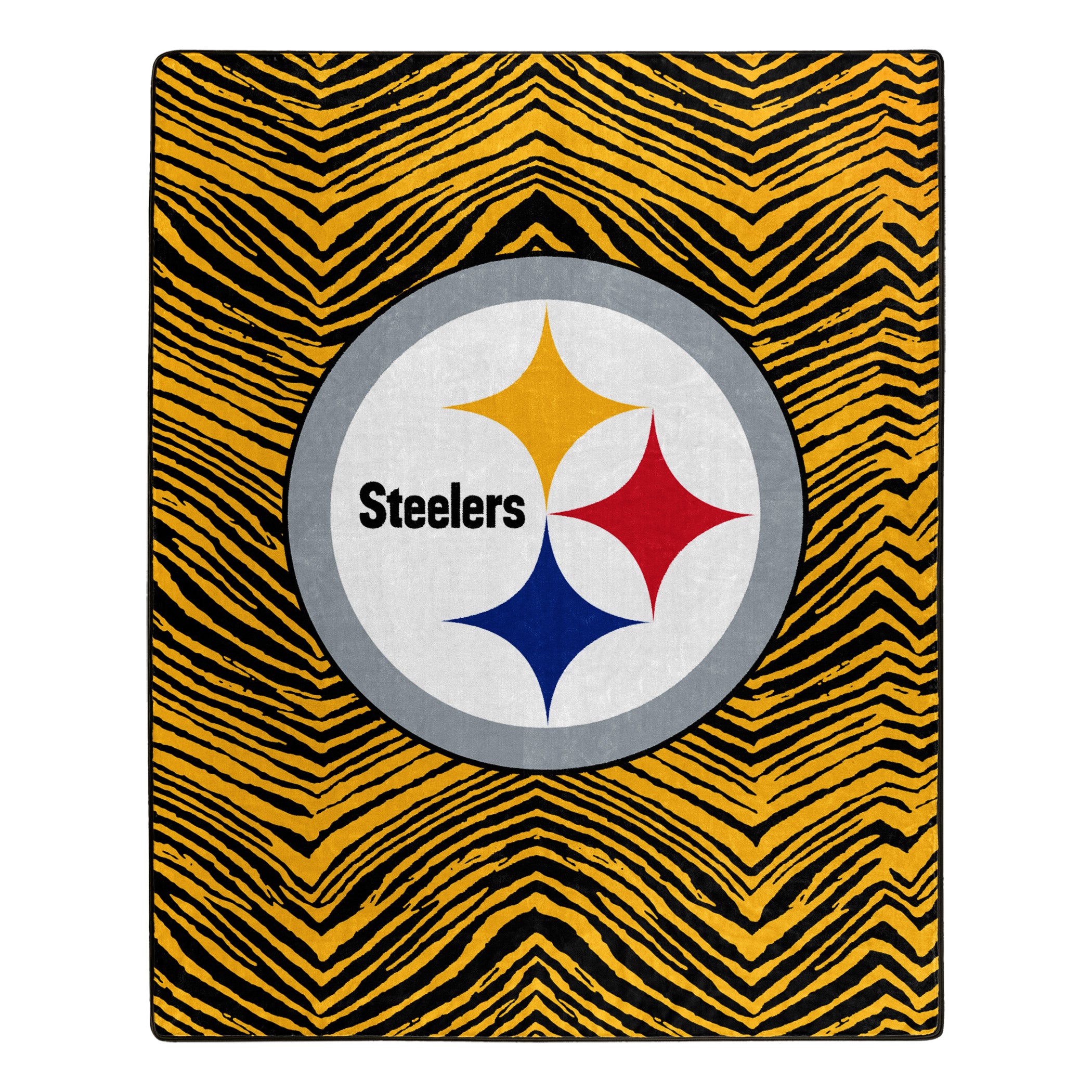 Zubaz X Northwest NFL Pittsburgh Steelers Zubified 50X60 Raschel Throw Blanket