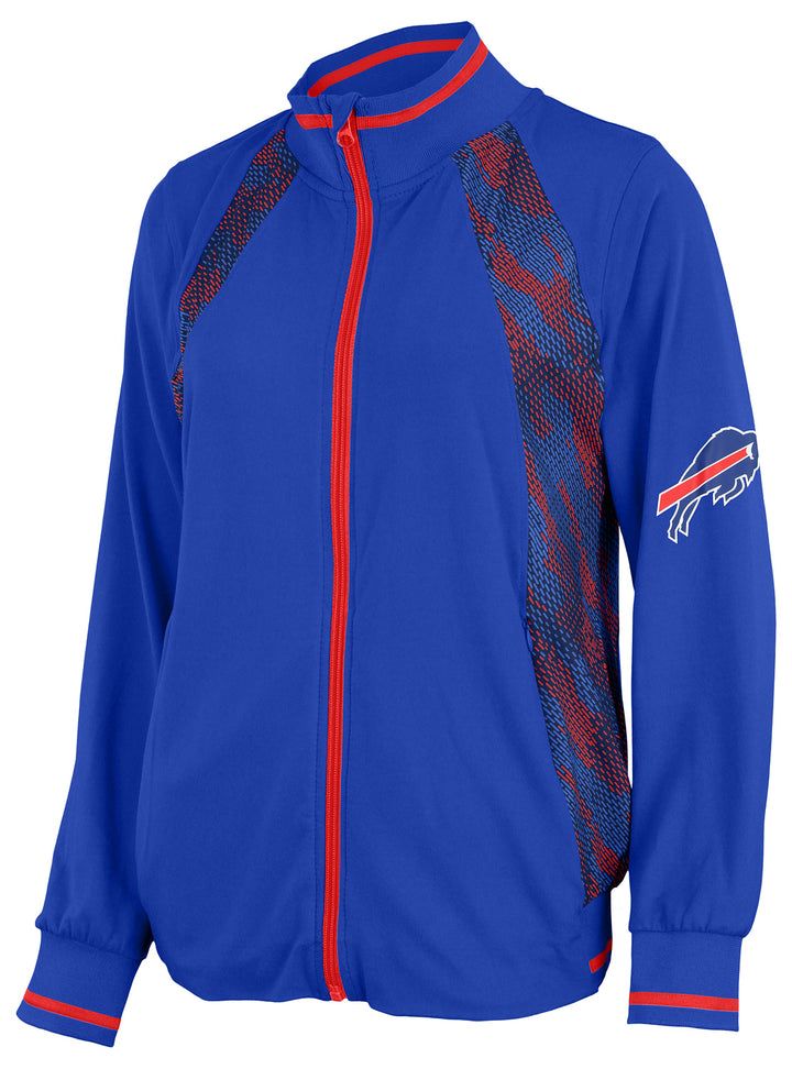 Zubaz NFL Women's Buffalo Bills Elevated Full Zip Viper Accent Jacket