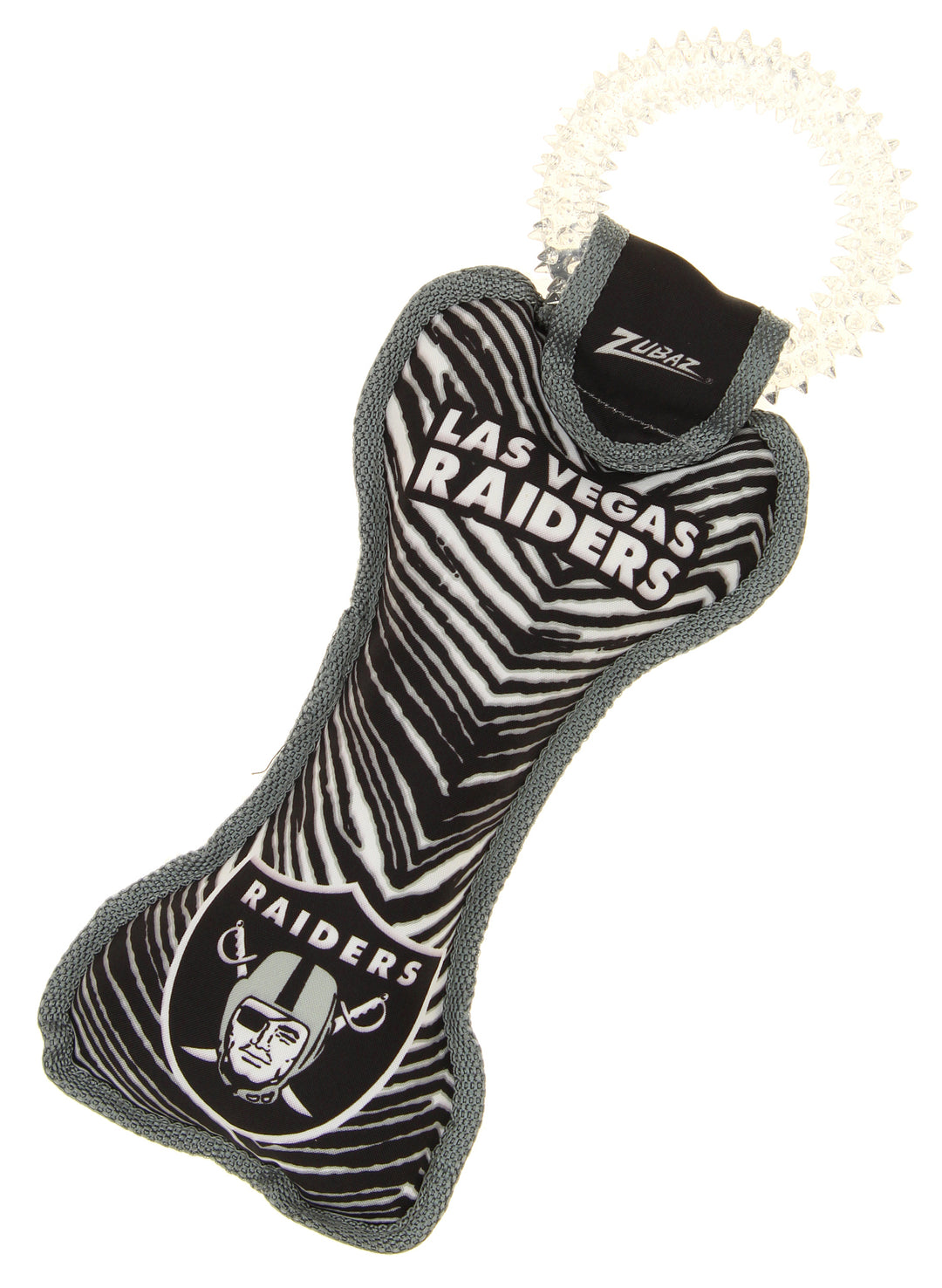 Zubaz X Pets First NFL Las Vegas Raiders Team Ring Tug Toy for Dogs
