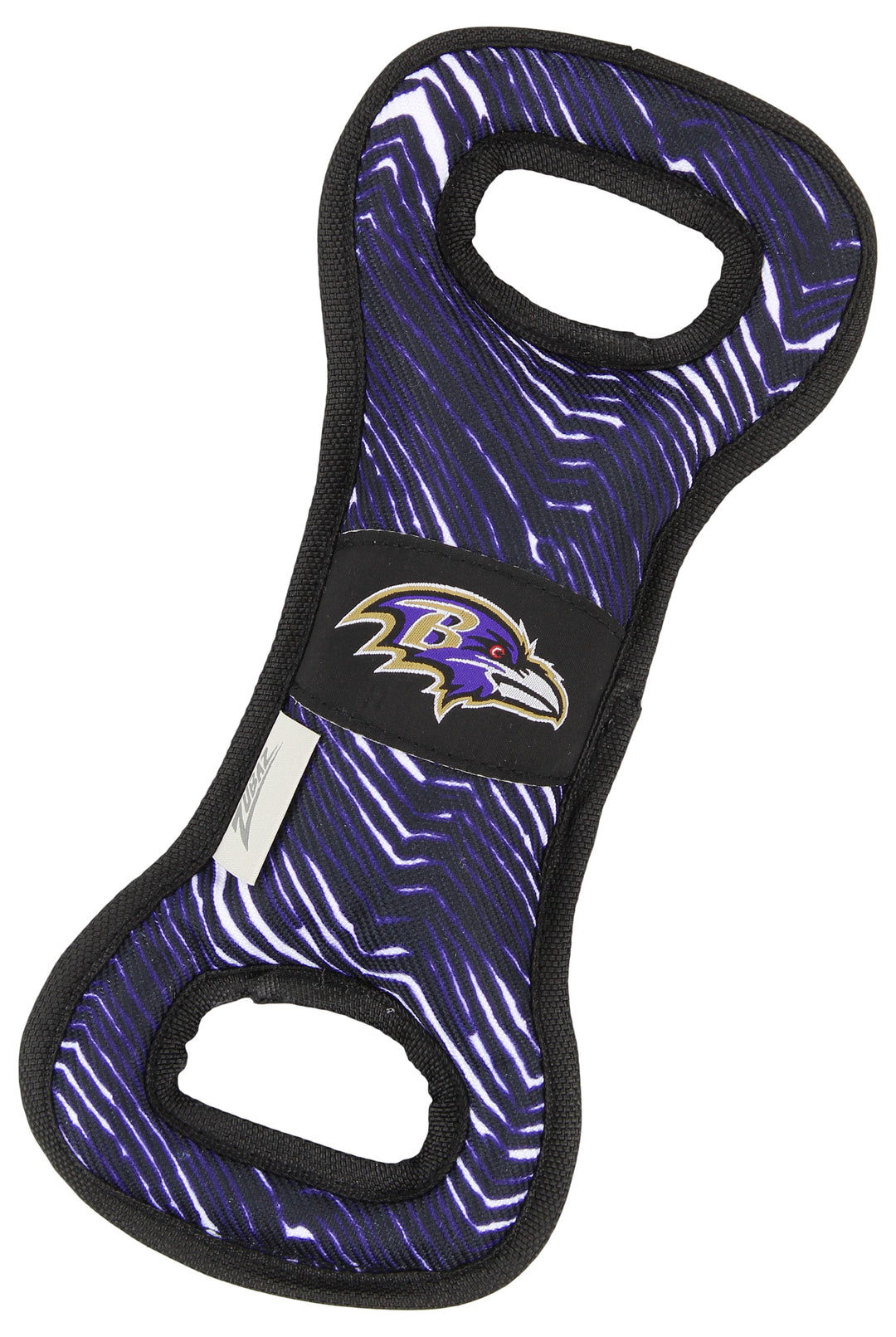 Zubaz X Pets First NFL Baltimore Ravens Team Logo Dog Tug Toy with Squeaker