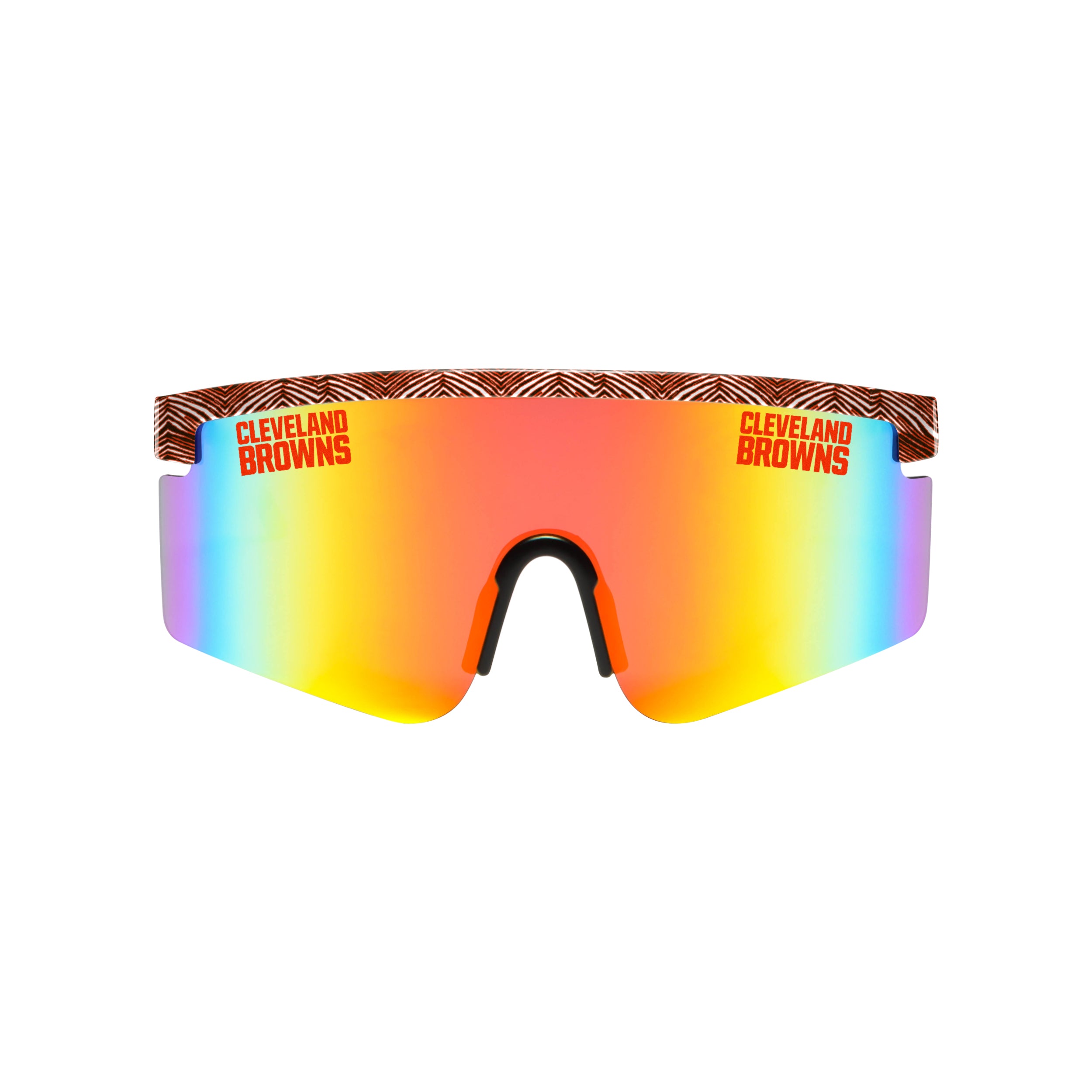 FOCO X Zubaz NFL Collab 90s Retro Swag Sunglasses, Cleveland Browns