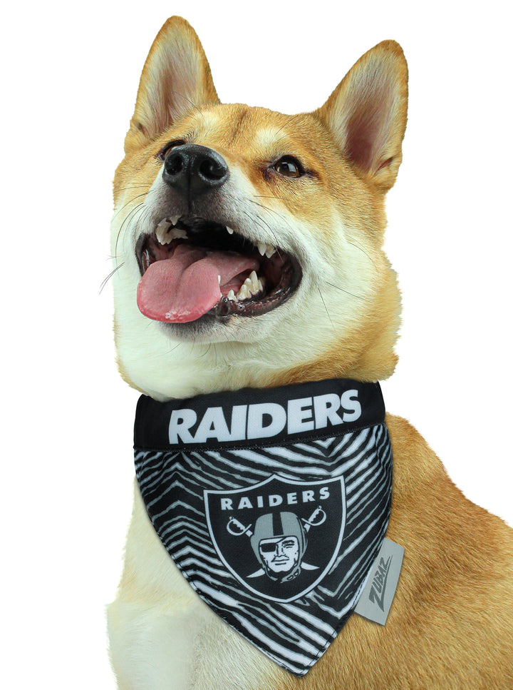 Zubaz X Pets First NFL Las Vegas Raiders Reversible Bandana For Dogs & Cats