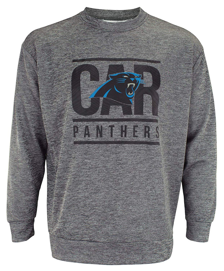 Zubaz NFL Carolina Panthers Men's Lightweight French Terry Crew Neck Sweatshirt