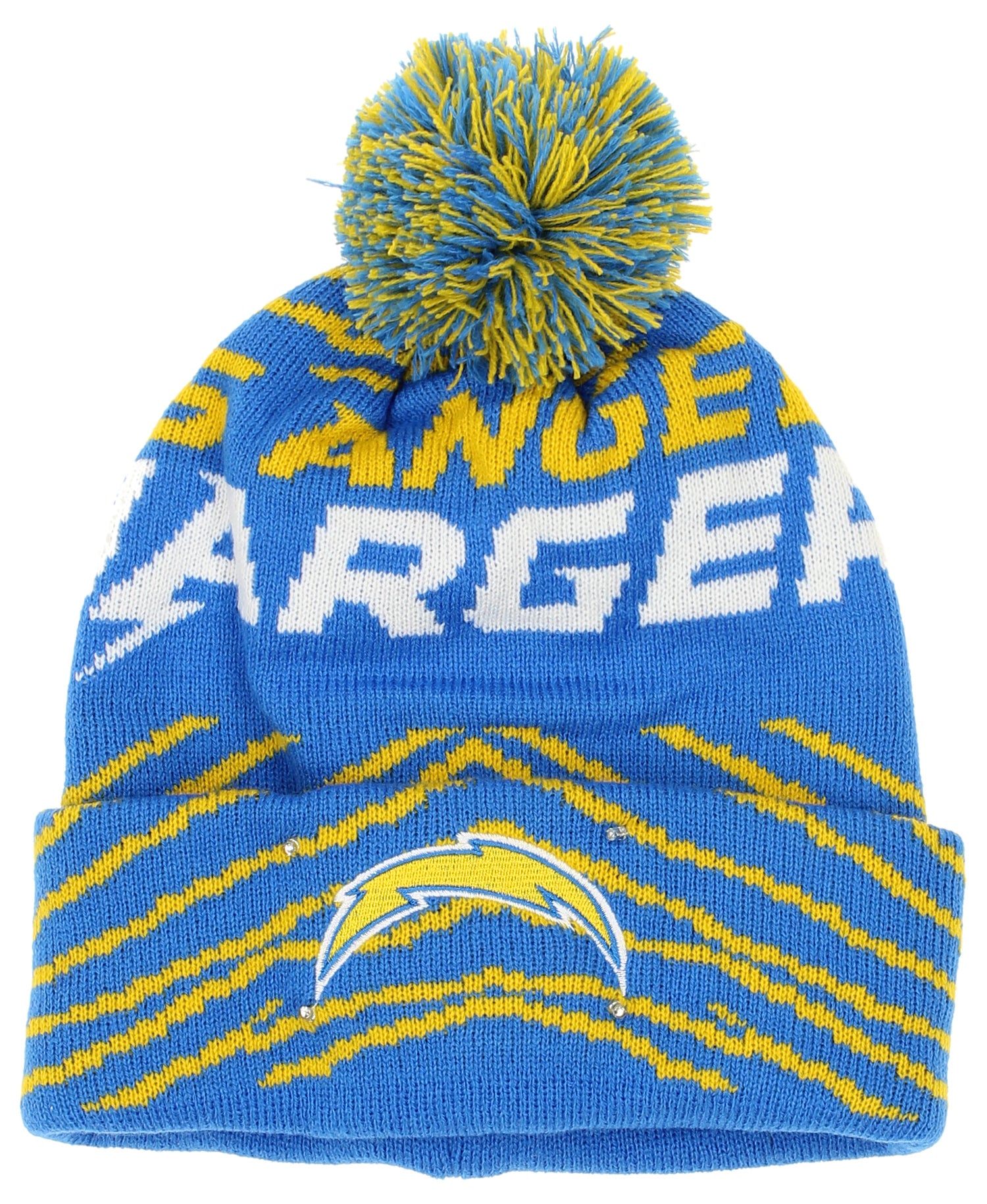 FOCO X Zubaz NFL Collab 3 Pack Glove Scarf & Hat Outdoor Winter Set, Los Angeles Chargers