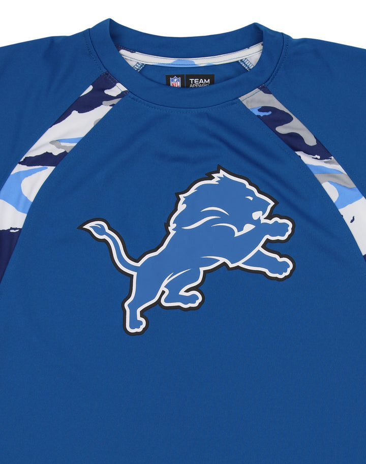 Zubaz NFL Men's Detroit Lions Camo Solid T-Shirt
