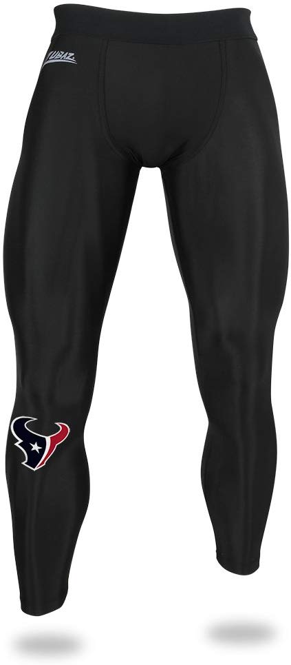 Zubaz NFL Men's Houston Texans Active Performance Compression Black Leggings