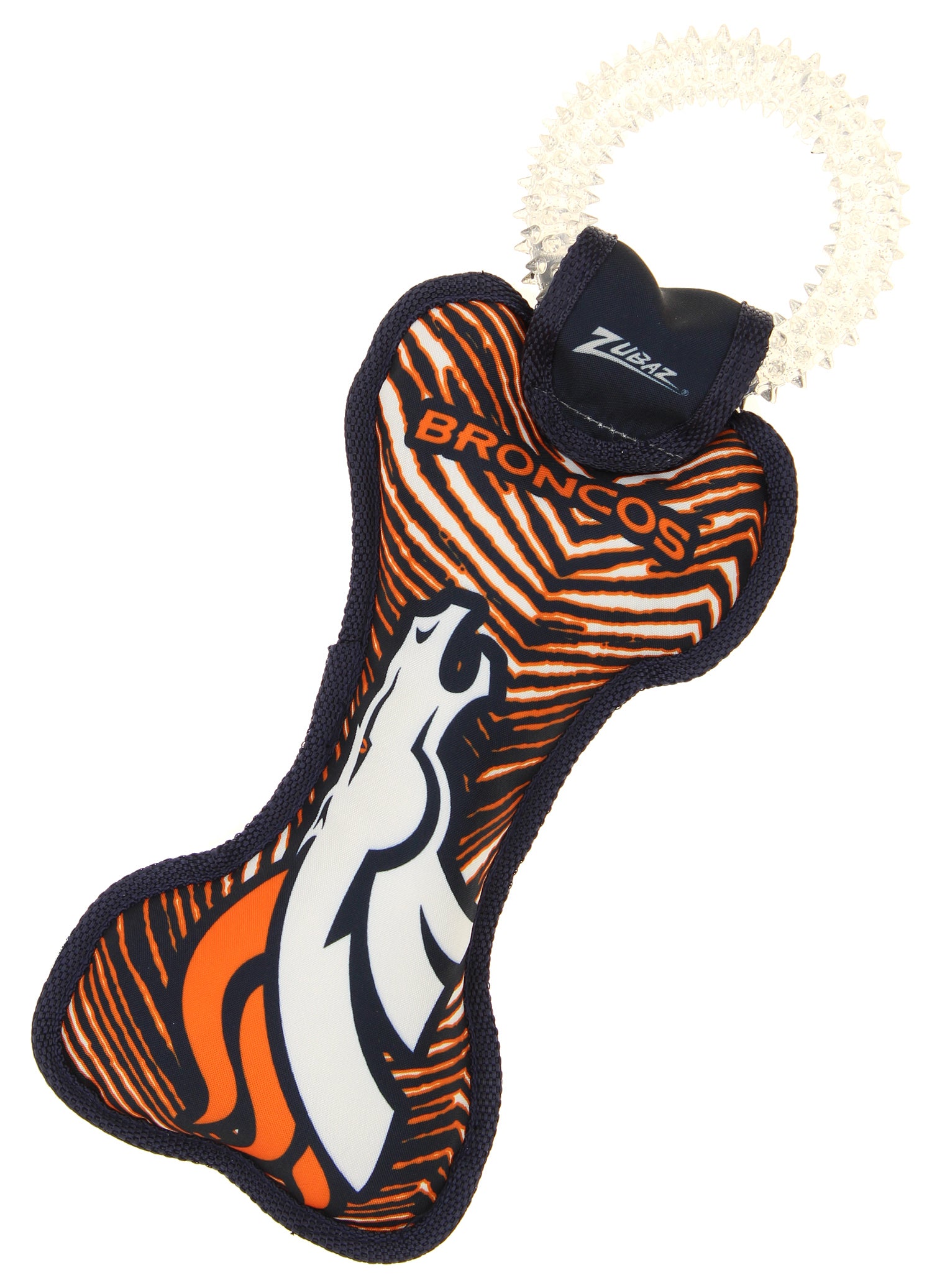 Zubaz X Pets First NFL Denver Broncos Team Ring Tug Toy for Dogs