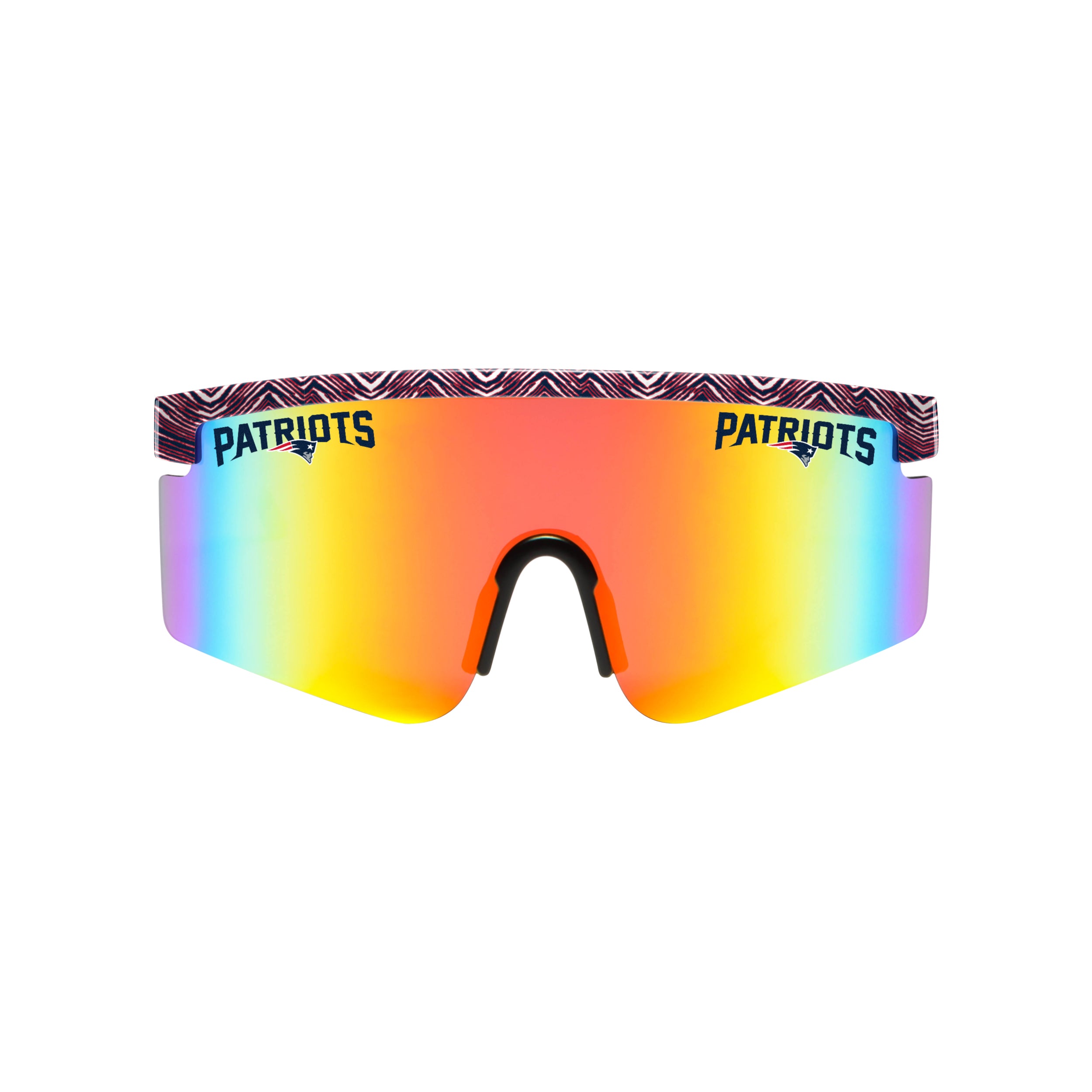 FOCO X Zubaz NFL Collab 90s Retro Swag Sunglasses, New England Patriots