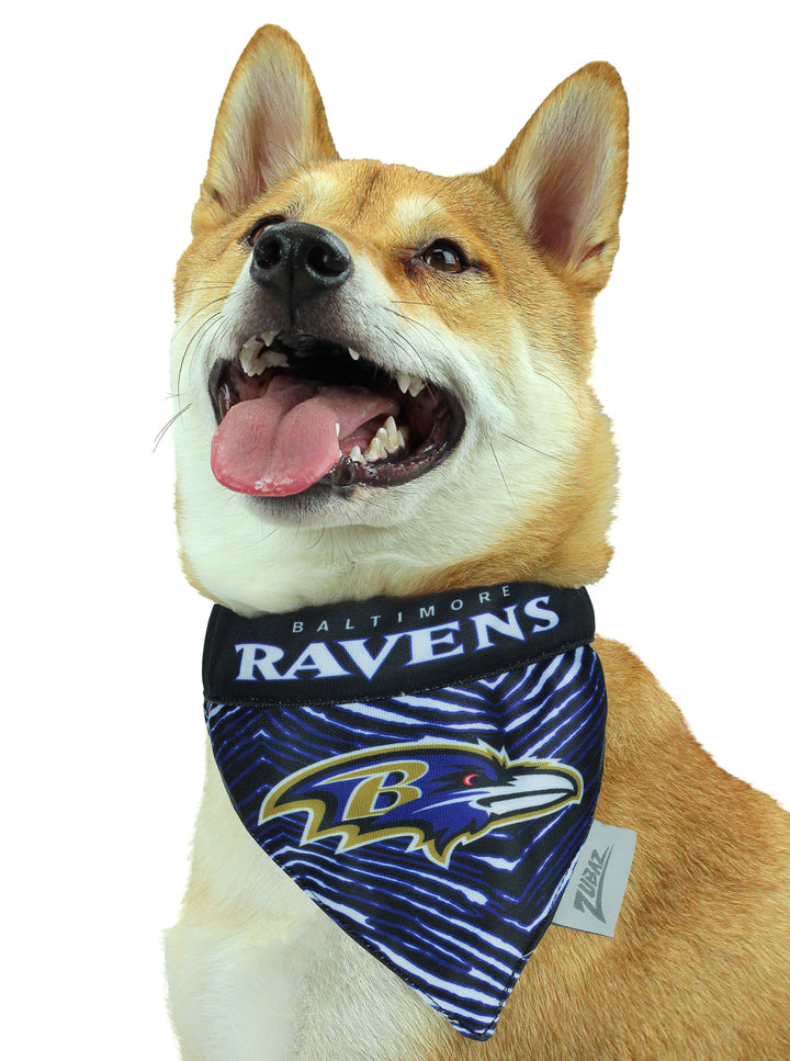 Zubaz X Pets First NFL Baltimore Ravens Reversible Bandana For Dogs & Cats