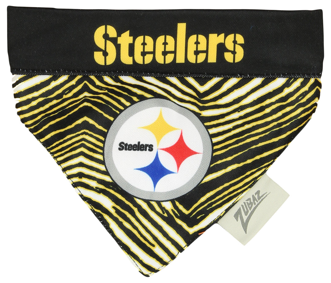 Zubaz X Pets First NFL Pittsburgh Steelers Reversible Bandana For Dogs & Cats