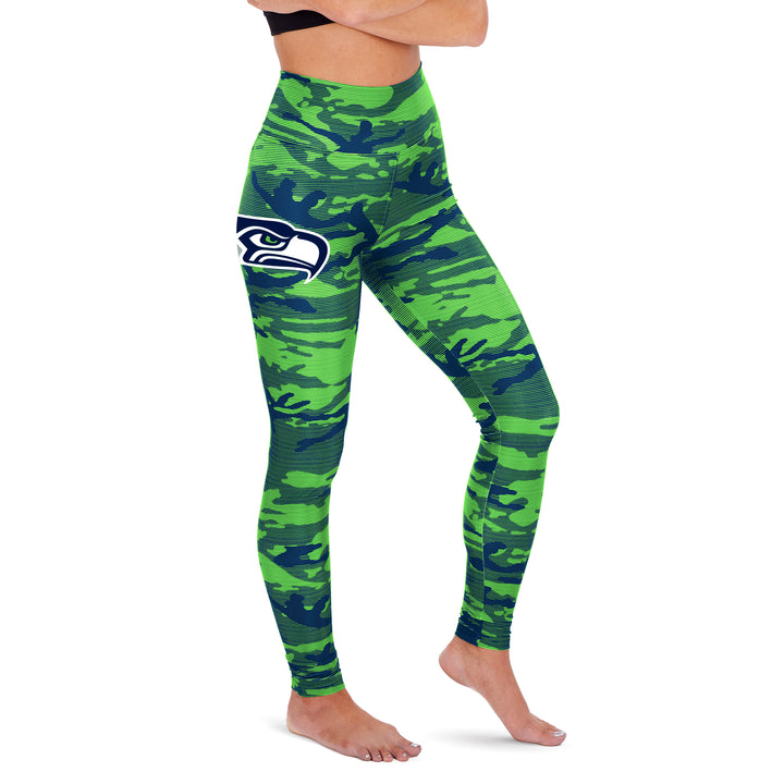 Zubaz NFL Women's Seattle Seahawks Camo Lines Leggings