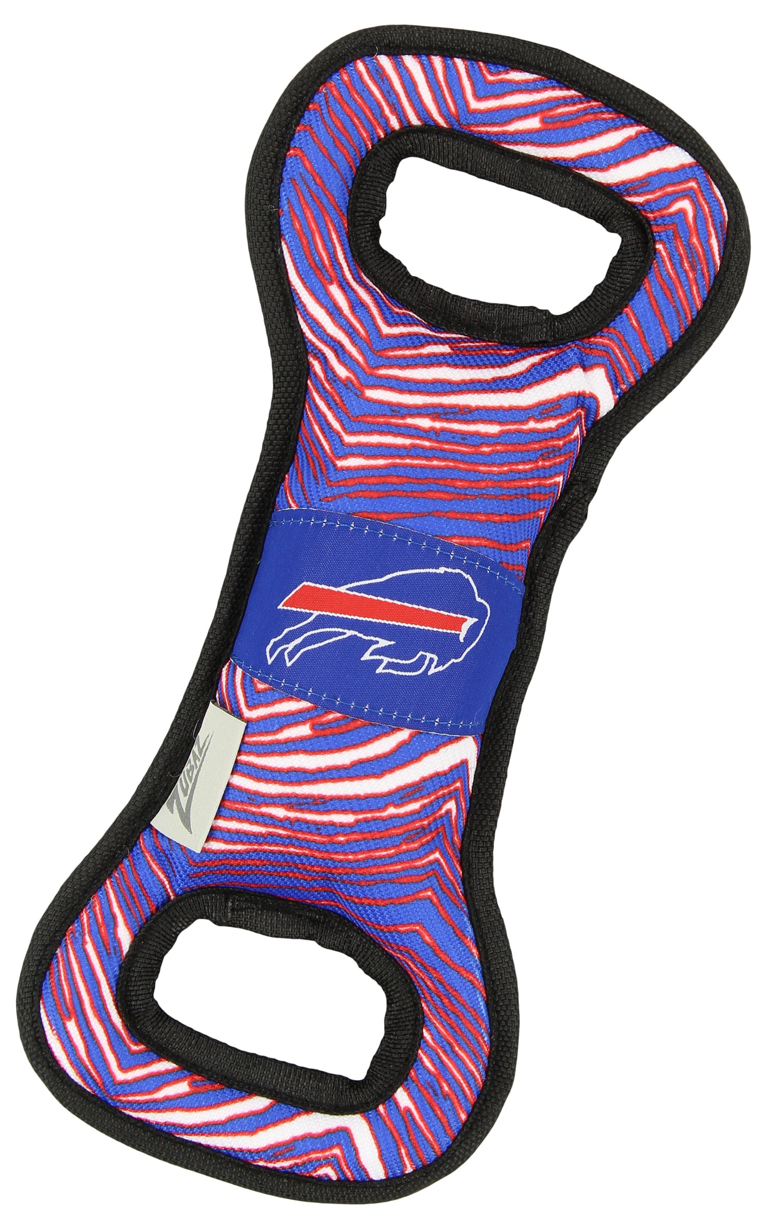 Zubaz X Pets First NFL Buffalo Bills Team Logo Dog Tug Toy with Squeaker