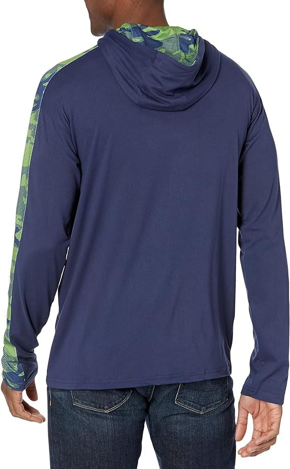Zubaz NFL Men's Seattle Seahawks Lightweight Elevated Hoodie with Camo Accents