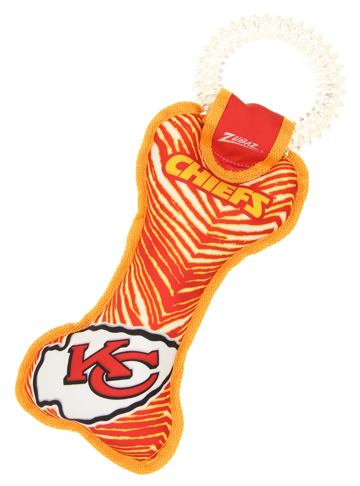 Zubaz X Pets First NFL Kansas City Chiefs Team Ring Tug Toy for Dogs