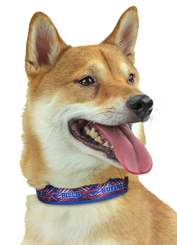 Zubaz X Pets First NFL Buffalo Bills Team Adjustable Dog Collar