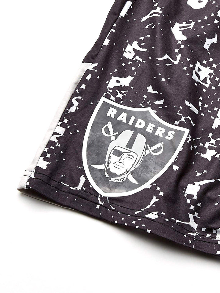 Zubaz NFL Men's Oakland Raiders Color Grid Shorts