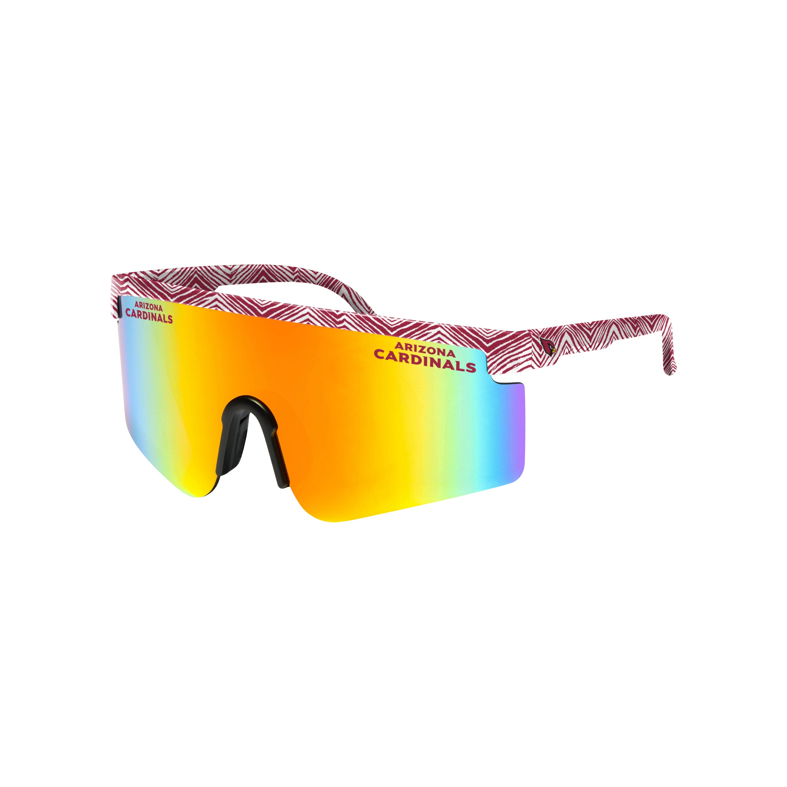 FOCO X Zubaz NFL Collab 90s Retro Swag Sunglasses, Arizona Cardinals