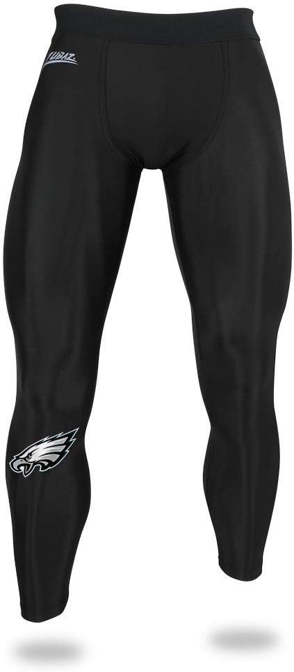 Zubaz NFL Philadelphia Eagles Men's Active Performance Compression Legging - Black Size SMALL