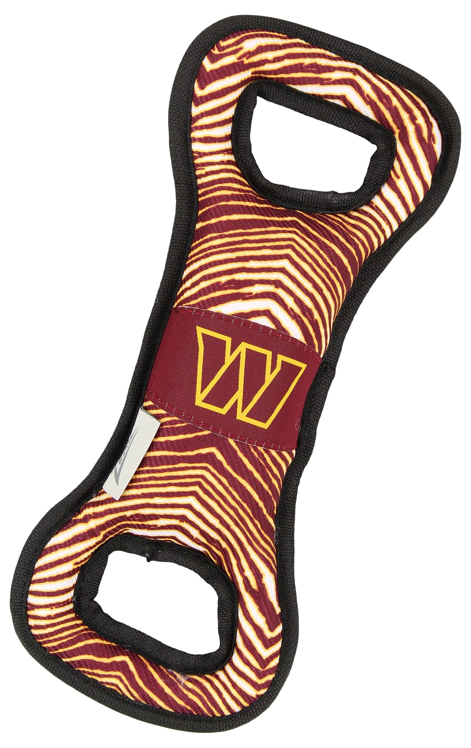 Zubaz X Pets First NFL Washington Football Commanders Team Logo Dog Tug Toy with Squeaker