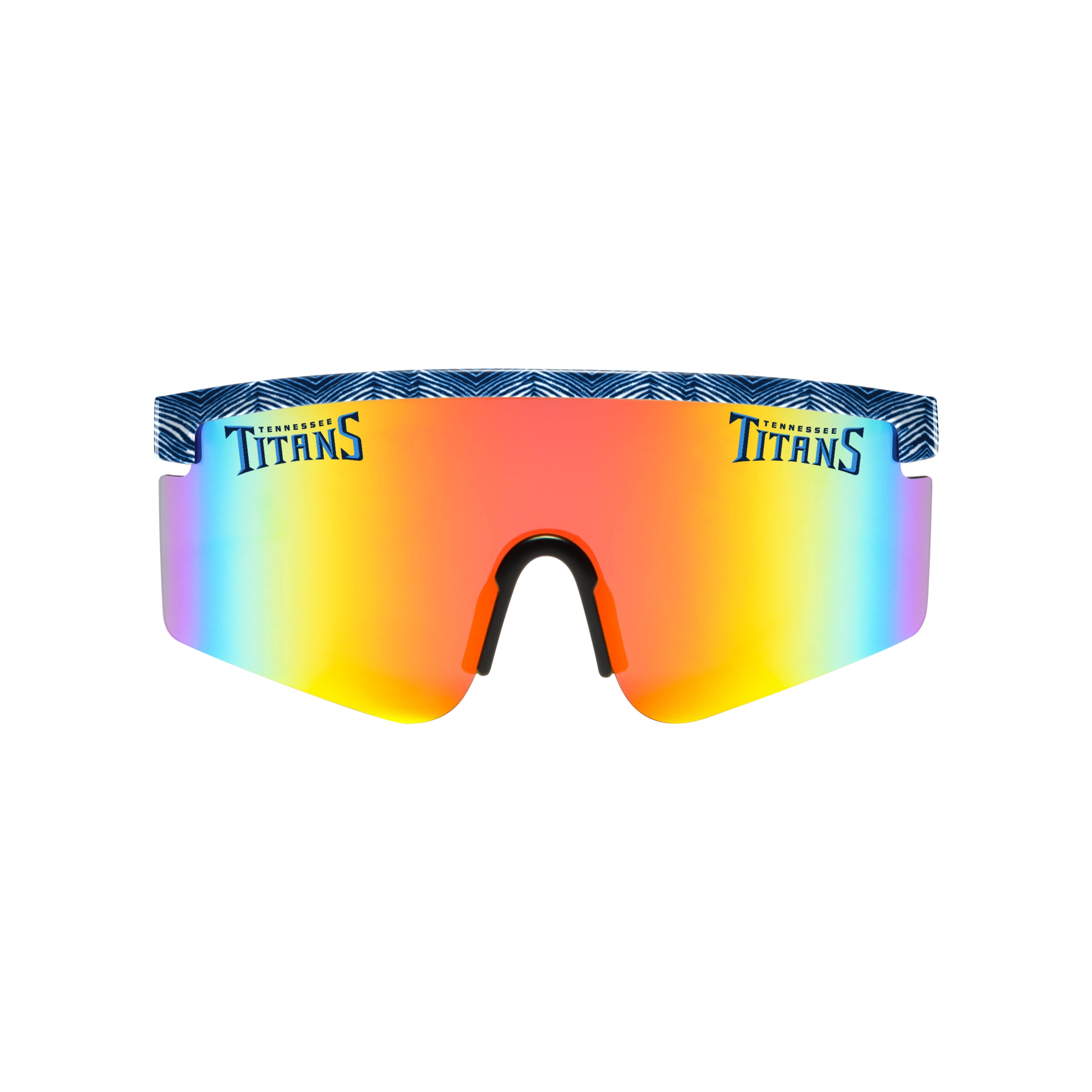 FOCO X Zubaz NFL Collab 90s Retro Swag Sunglasses, Tennessee Titans