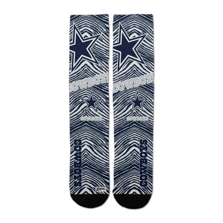 Zubaz By For Bare Feet NFL Zubified Adult and Youth Dress Socks, Dallas Cowboys, Large