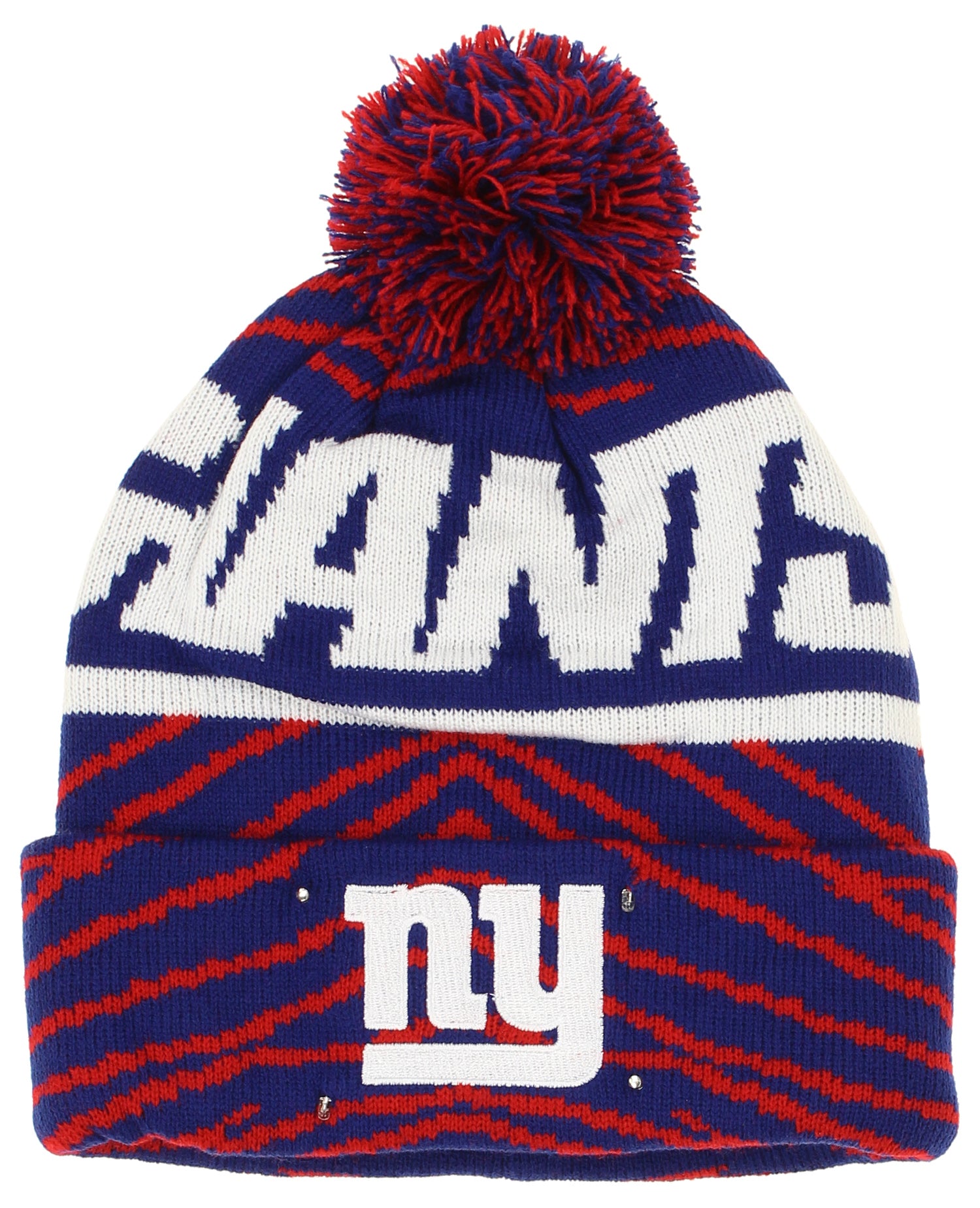 FOCO X Zubaz NFL Collab 3 Pack Glove Scarf & Hat Outdoor Winter Set, New York Giants