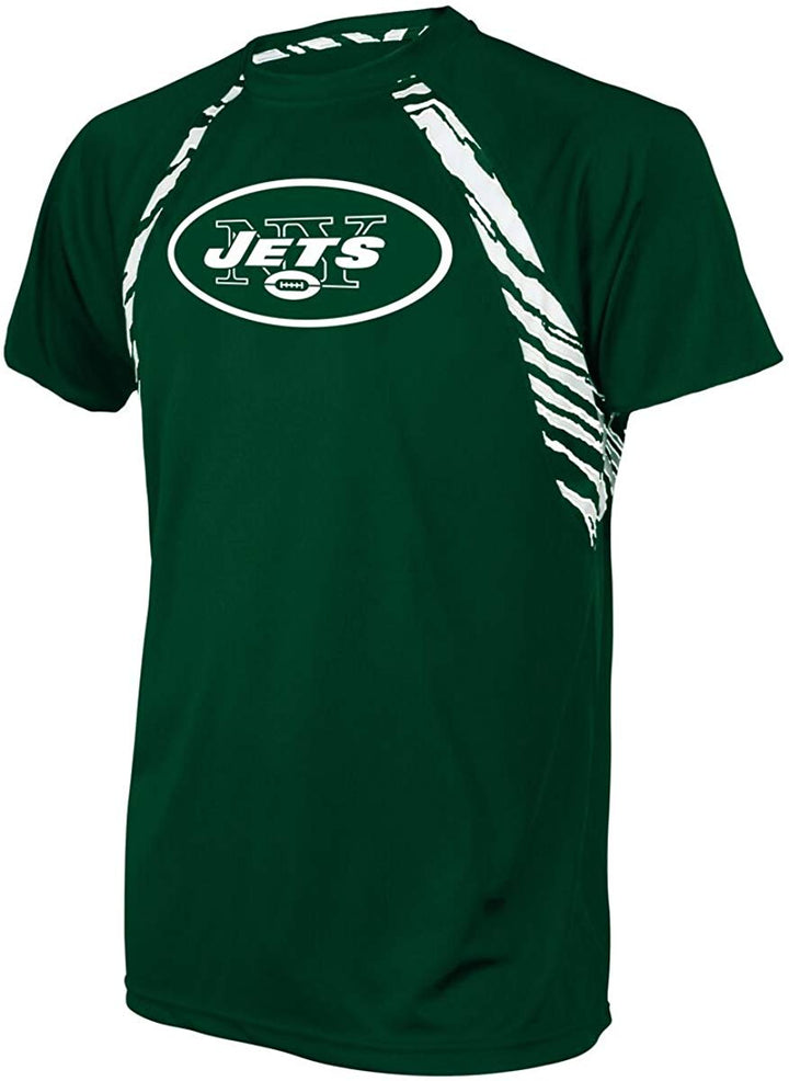 Zubaz NFL Football Men's New York Jets Zebra Accent T-Shirt