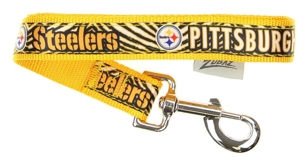 Zubaz X Pets First NFL Pittsburgh Steelers Team Logo Leash For Dogs