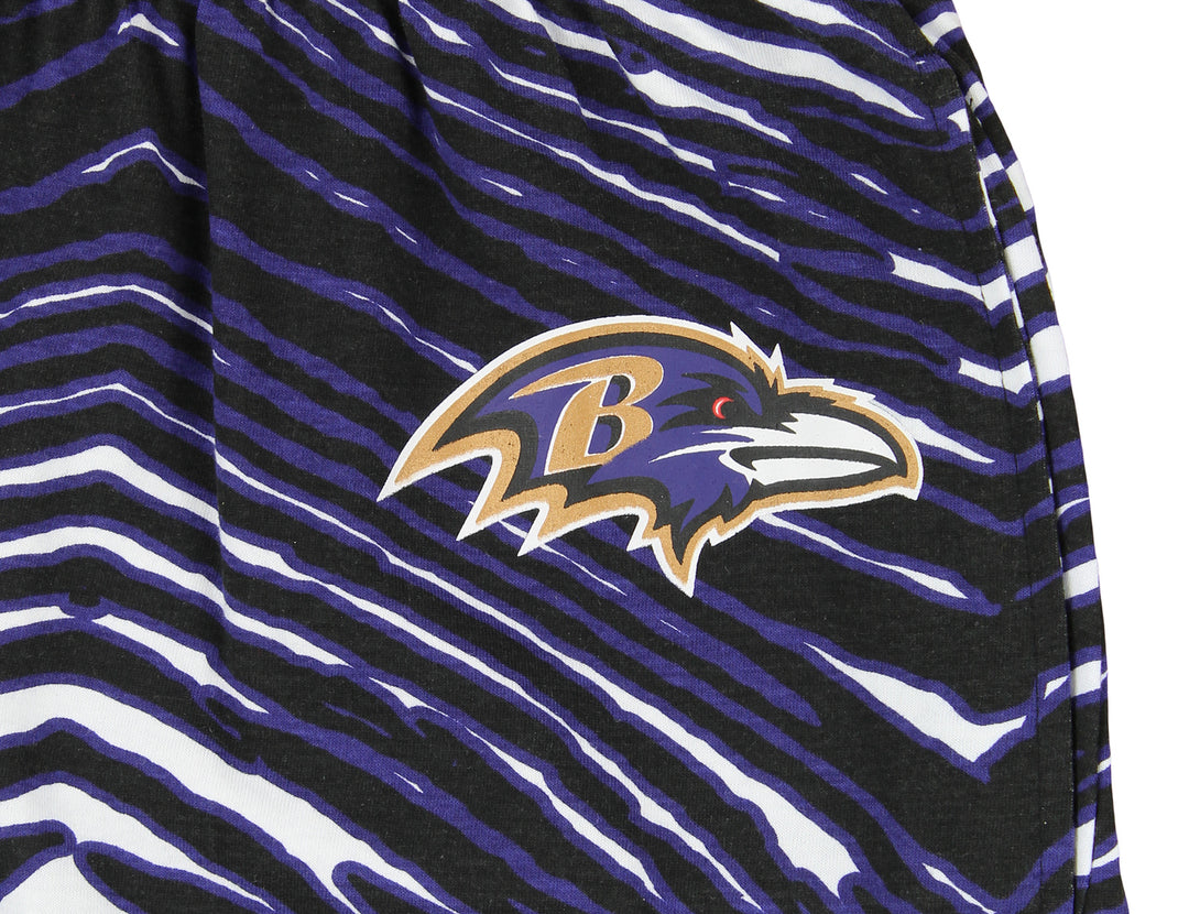 Zubaz Baltimore Ravens NFL Men's Zebra Left Hip Logo Lounge Pant
