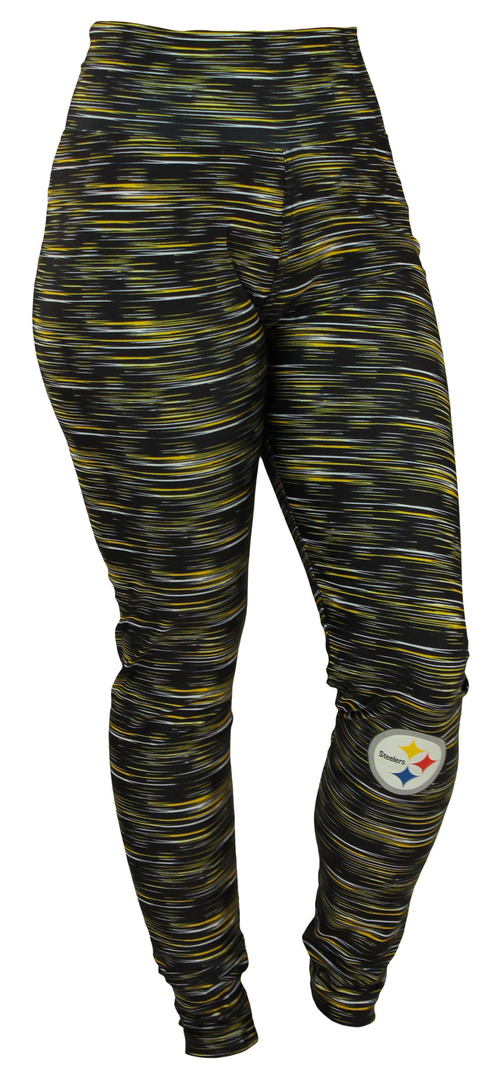 Zubaz NFL Football Women's Pittsburgh Steelers Space Dye Legging