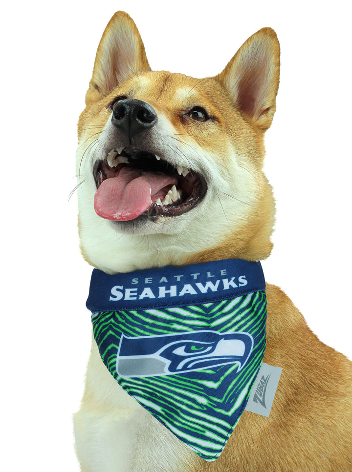 Zubaz X Pets First NFL Seattle Seahawks Reversible Bandana For Dogs & Cats