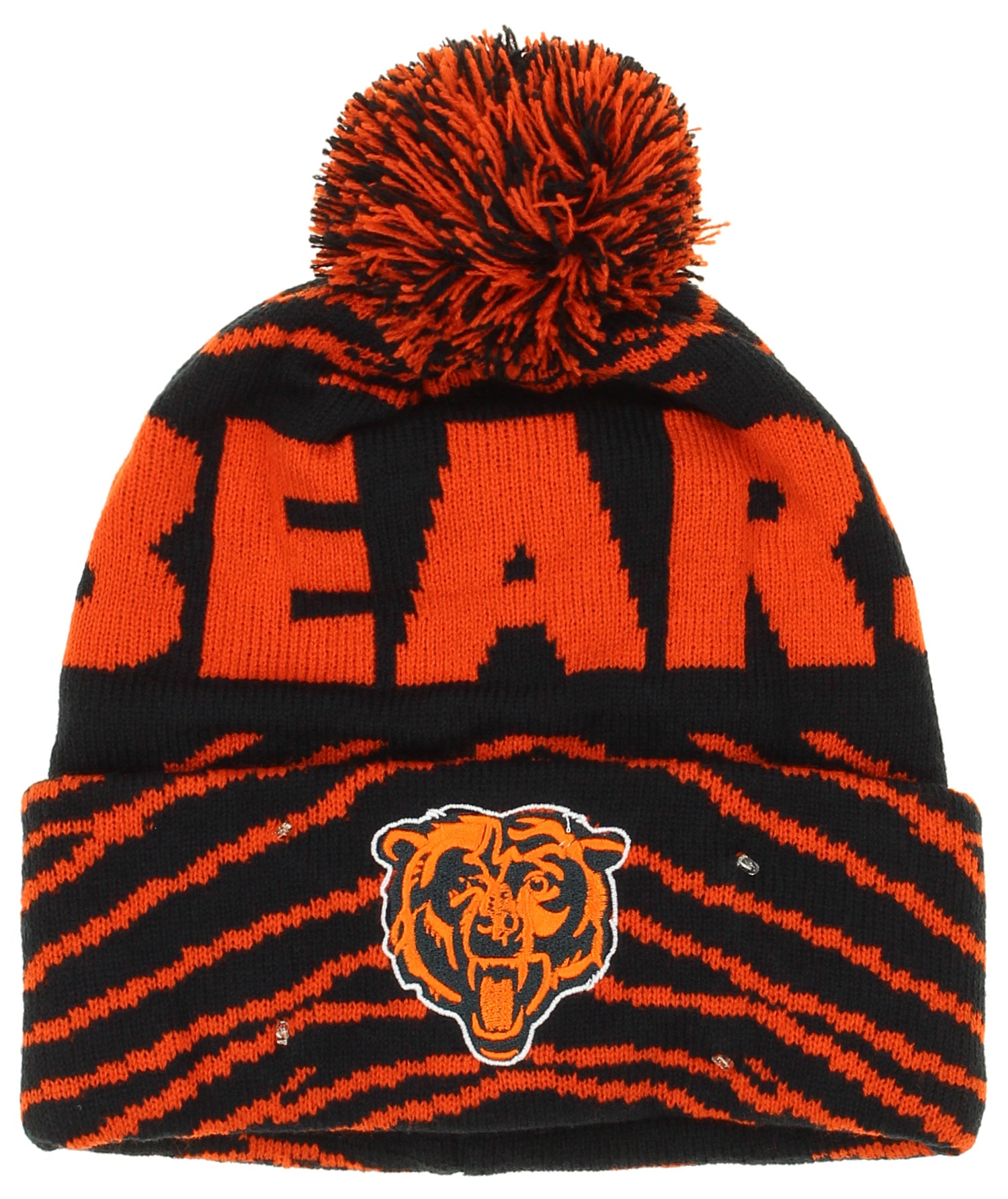 FOCO X Zubaz NFL Collab 3 Pack Glove Scarf & Hat Outdoor Winter Set, Chicago Bears